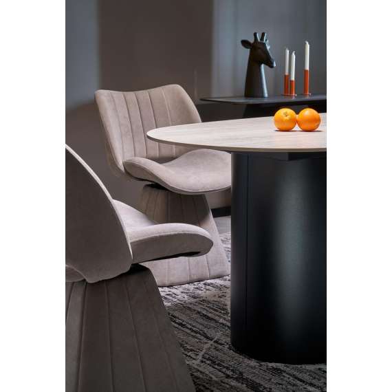 Spisebord Julius 200x100 cm - Trevertin - ovalt bord
