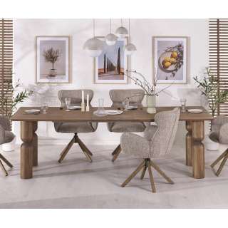 Spisebord Melton 200-300x101 cm - valnøtt - eikefinér