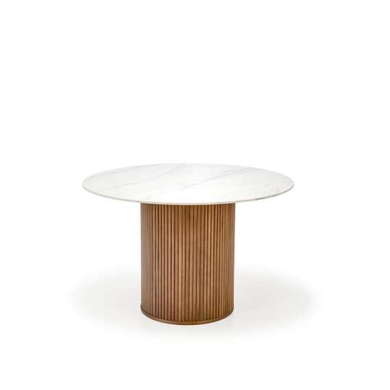 Spisebord Bruno 120 cm - marmur - valnøtt