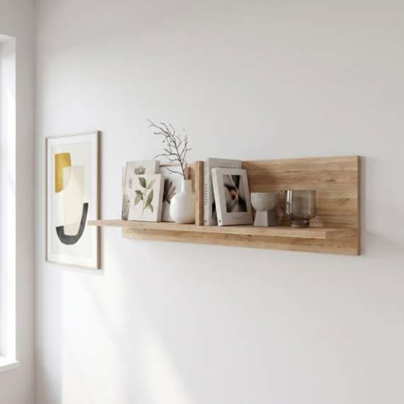 Hylle ARANK 120x29 cm - eik mauvella