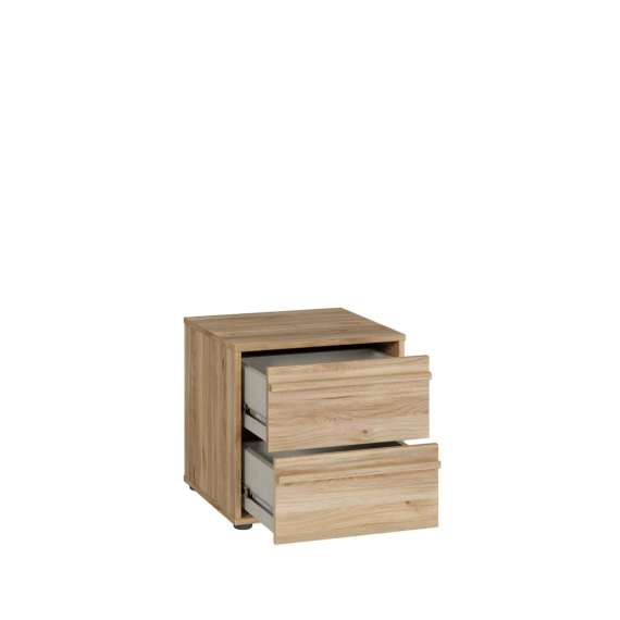 Nattbord ARKAN 43x43 cm - eik mauvella- 2 skuffer
