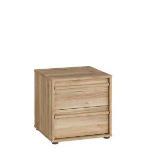 Nattbord ARKAN 43x43 cm - eik mauvella- 2 skuffer