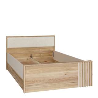 Seng ARKAN 120x200 cm - eik mauvella - beige sand - 2 skuffer