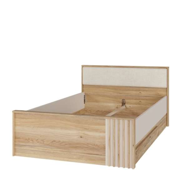 Seng ARKAN 120x200 cm - eik mauvella - beige sand - 2 skuffer