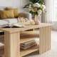 Sofabord ARKAN 100x60 cm - eik mauvella - beige sand
