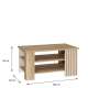 Sofabord ARKAN 100x60 cm - eik mauvella - beige sand