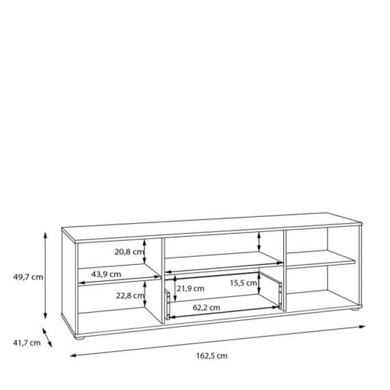 Tv-benk ARKAN 163x50 cm - eik mauvella- 2 dører - 1 skuff