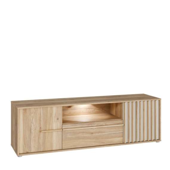Tv-benk ARKAN 163x50 cm - eik mauvella- 2 dører - 1 skuff