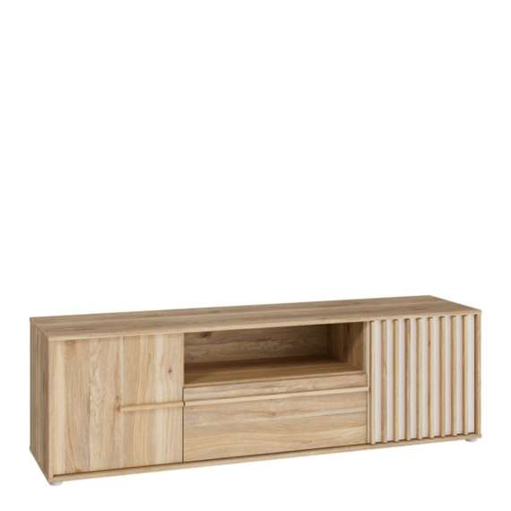 Tv-benk ARKAN 163x50 cm - eik mauvella- 2 dører - 1 skuff