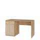 Skrivebord ARKAN 130x60 cm - eik mauvella - beige sand - 1 dør - 1 skuff