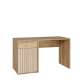 Skrivebord ARKAN 130x60 cm - eik mauvella - beige sand - 1 dør - 1 skuff