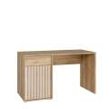 Skrivebord ARKAN 130x60 cm - eik mauvella - beige sand - 1 dør - 1 skuff