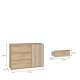 Skjenk ARKAN 118x85 cm - eik mauvella - beige sand - 1 dør - 3 skuffer