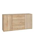 Skjenk ARKAN 163x85 cm - eik mauvella - beige sand - 2 dører - 3 skuffer