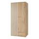 Garderobeskap ARKAN 93x200 cm - eik mauvella - beige sand - 2 dører - 1 skuff