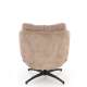 Lenestol PESTO med fotskammel - stoff - beige
