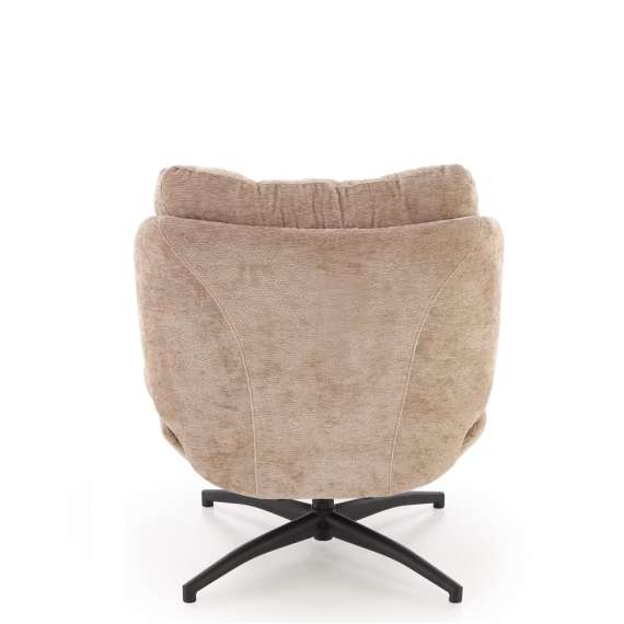 Lenestol PESTO med fotskammel - stoff - beige
