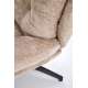 Lenestol PESTO med fotskammel - stoff - beige