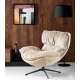 Lenestol ROGER - beige stoff - svingbar