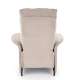 Lenestol NAXOS - reclinerfunksjon - beige stoff