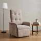Lenestol NAXOS - reclinerfunksjon - beige stoff