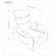 Lenestol NAXOS - reclinerfunksjon - beige stoff