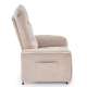 Lenestol NAXOS - reclinerfunksjon - beige stoff