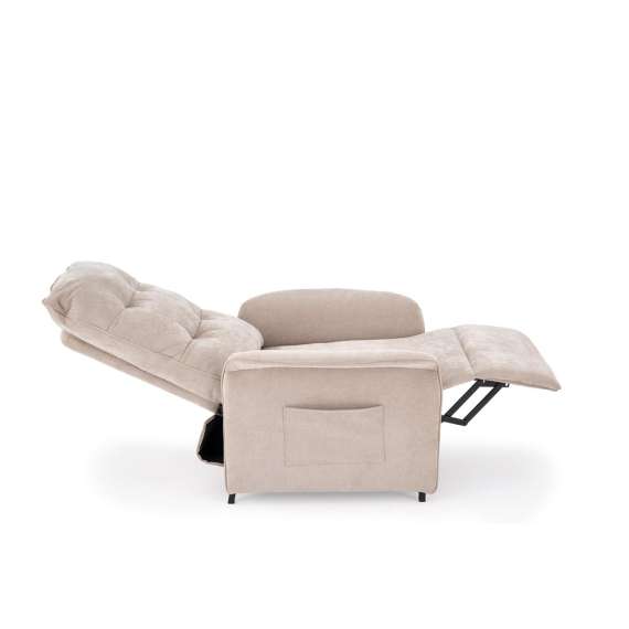 Lenestol NAXOS - reclinerfunksjon - beige stoff