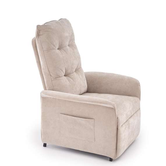 Lenestol NAXOS - reclinerfunksjon - beige stoff
