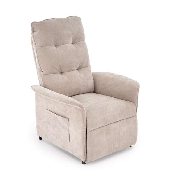 Lenestol NAXOS - reclinerfunksjon - beige stoff