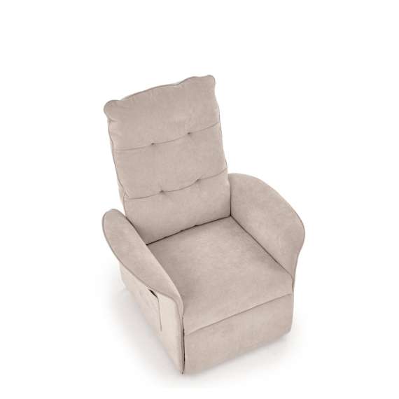 Lenestol NAXOS - reclinerfunksjon - beige stoff