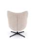 Lenestol JACKIE - beige - svart metall ben