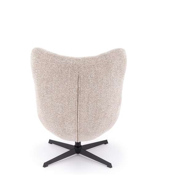 Lenestol JACKIE - beige - svart metall ben
