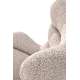 Lenestol JACKIE - beige - svart metall ben