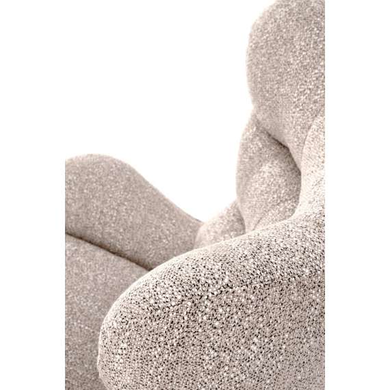 Lenestol JACKIE - beige - svart metall ben