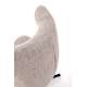 Lenestol JACKIE - beige - svart metall ben