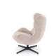 Lenestol JACKIE - beige - svart metall ben