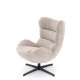 Lenestol JACKIE - beige - svart metall ben