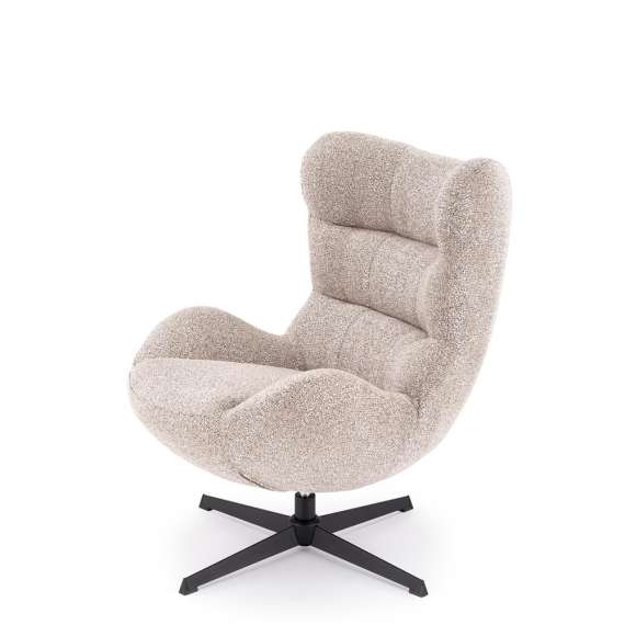 Lenestol JACKIE - beige - svart metall ben