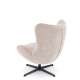 Lenestol JACKIE - beige - svart metall ben
