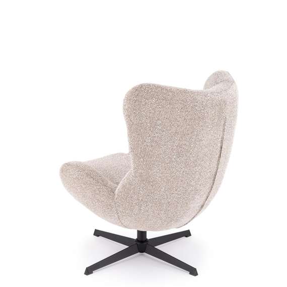 Lenestol JACKIE - beige - svart metall ben