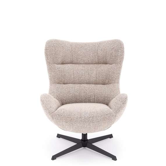Lenestol JACKIE - beige - svart metall ben