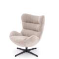 Lenestol JACKIE - beige - svart metall ben