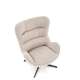 Lenestol JACKIE - beige - svart metall ben