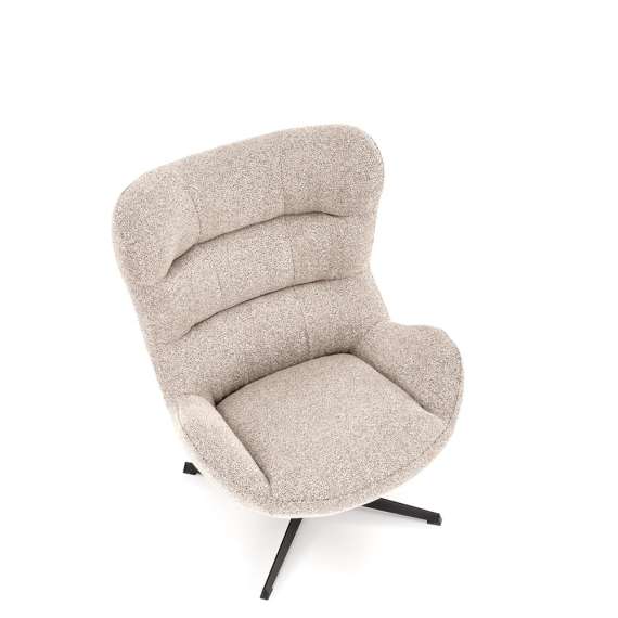 Lenestol JACKIE - beige - svart metall ben