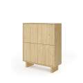 Skap Nabu 104x124 cm - eik - 4 dører - japandi