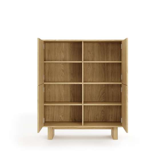 Skap Nabu 104x124 cm - eik - 4 dører - japandi