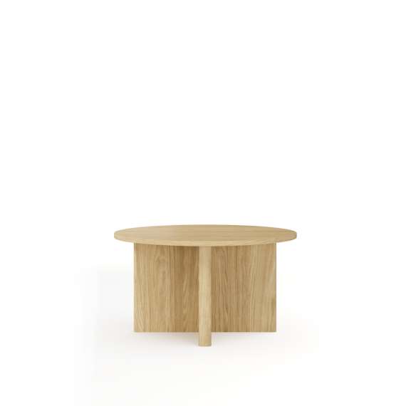 Sofabord Nabu 90 cm - eik - rundt bord - japandi stil