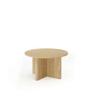 Sofabord Nabu 90 cm - eik - rundt bord - japandi stil