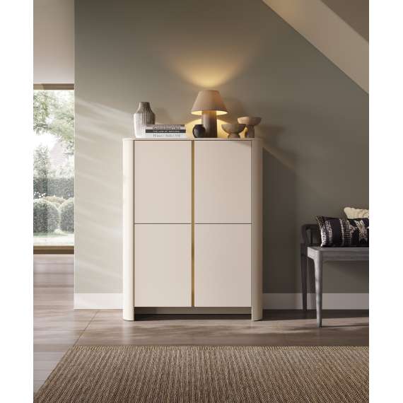 Skap Bari 103x132 cm - cashmere - 4 dører